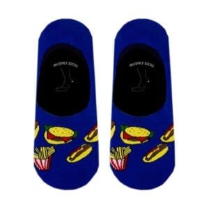 Αόρατη Κάλτσα Βαμβακερή με Σχέδια Fast Food AXID