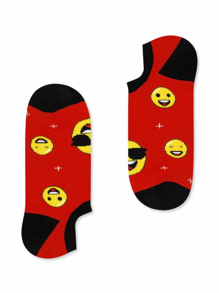 Παιδική Κάλτσα Βαμβακερή με Σχέδια Emojis NODO