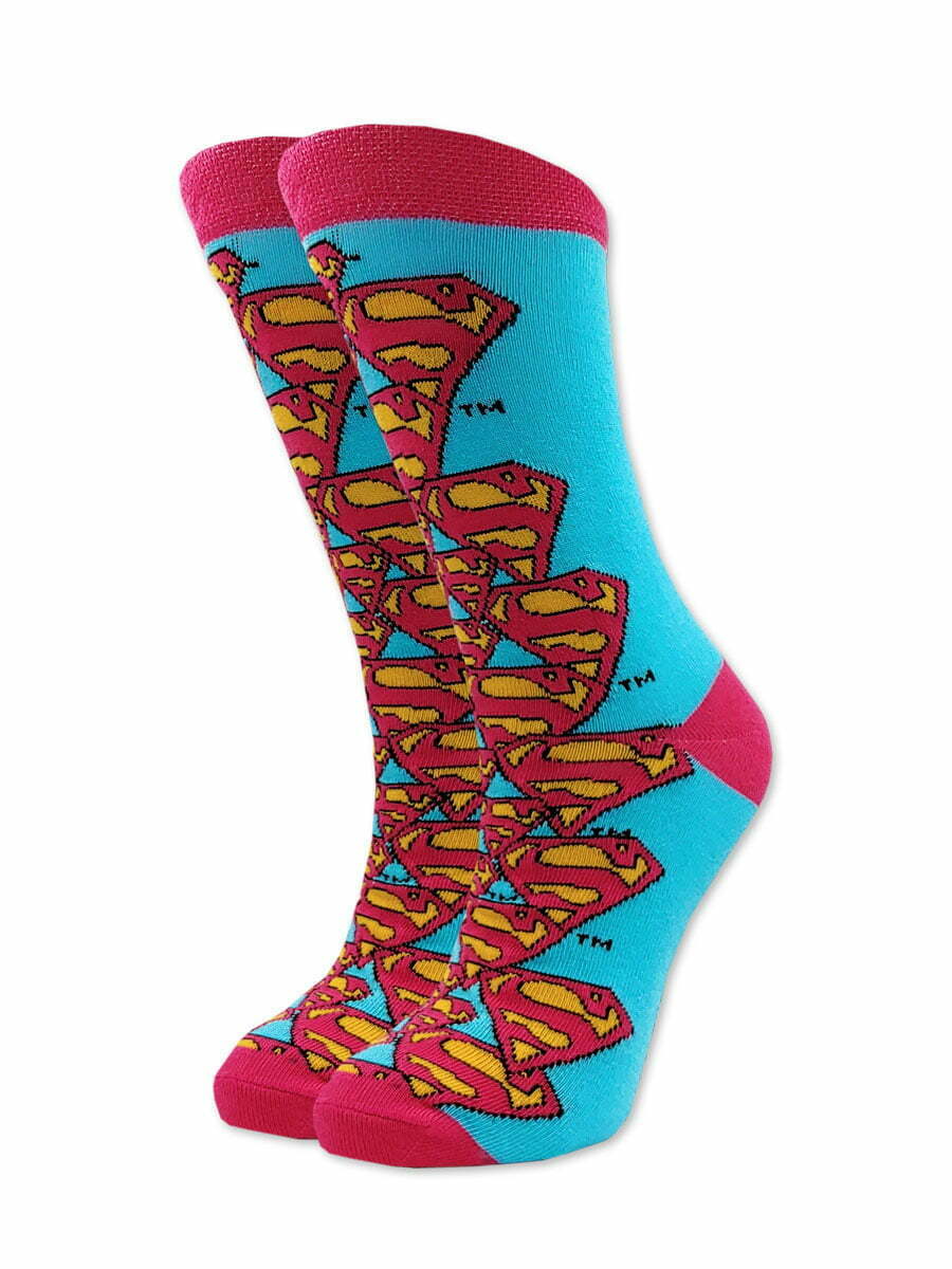 Κάλτσα Βαμβακερή με Σχέδια Superman DC DC Κάλτσα με Σχέδια Superman