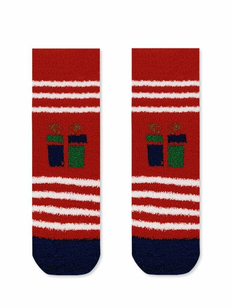 YTLI Παιδική Χνουδωτή Κάλτσα με Σχέδια Christmas Gift