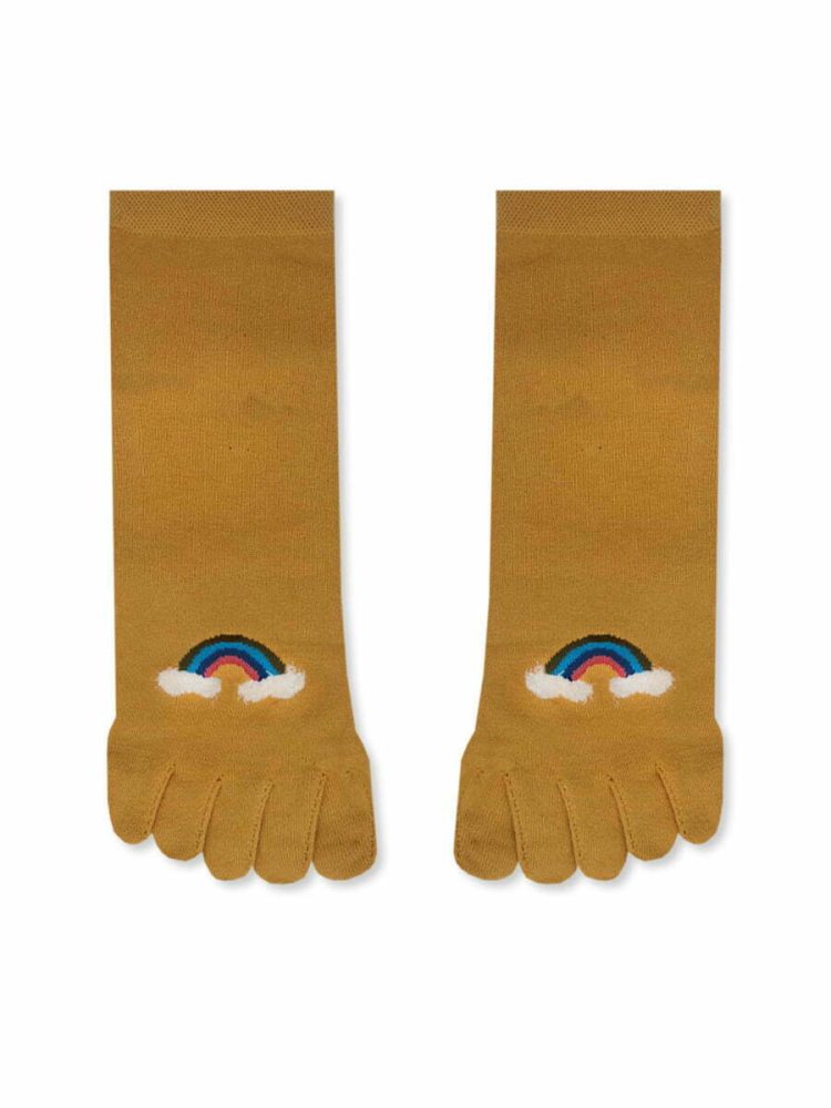YTLI Κάλτσα με Δάχτυλα Toe Socks με Σχέδια Rainbow
