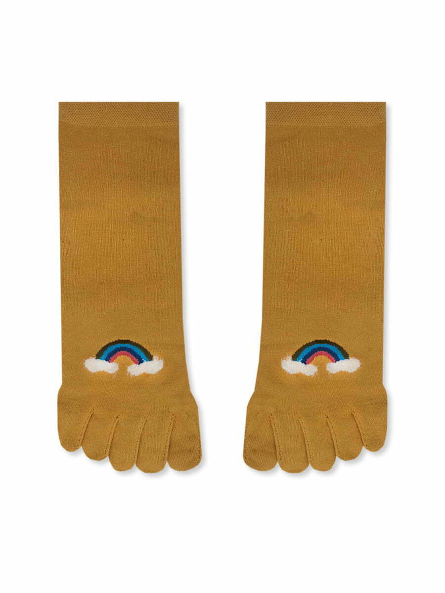 YTLI Κάλτσα με Δάχτυλα Toe Socks με Σχέδια Rainbow YTLI Κάλτσα με Δάχτυλα Toe Socks με Σχέδια Rainbow