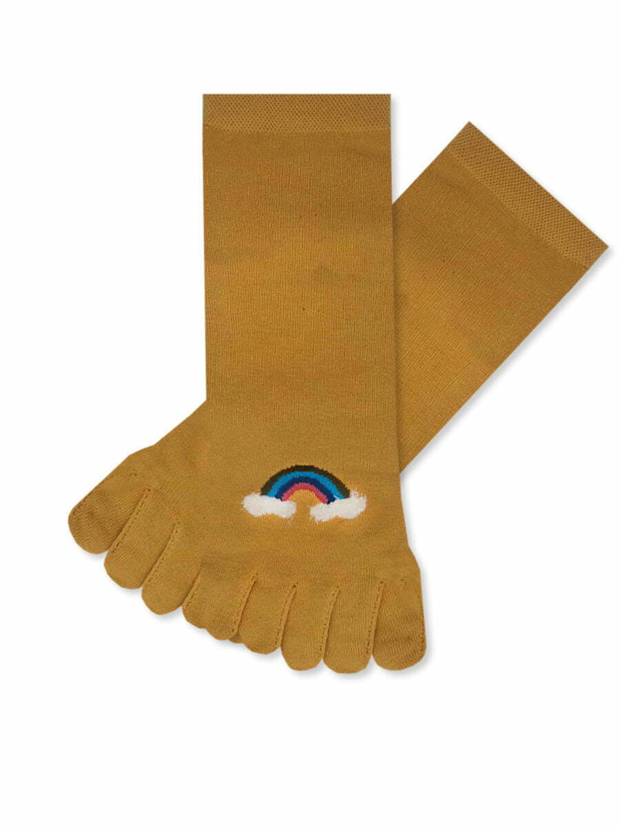 YTLI Κάλτσα με Δάχτυλα Toe Socks με Σχέδια Rainbow YTLI Κάλτσα με Δάχτυλα Toe Socks με Σχέδια Rainbow