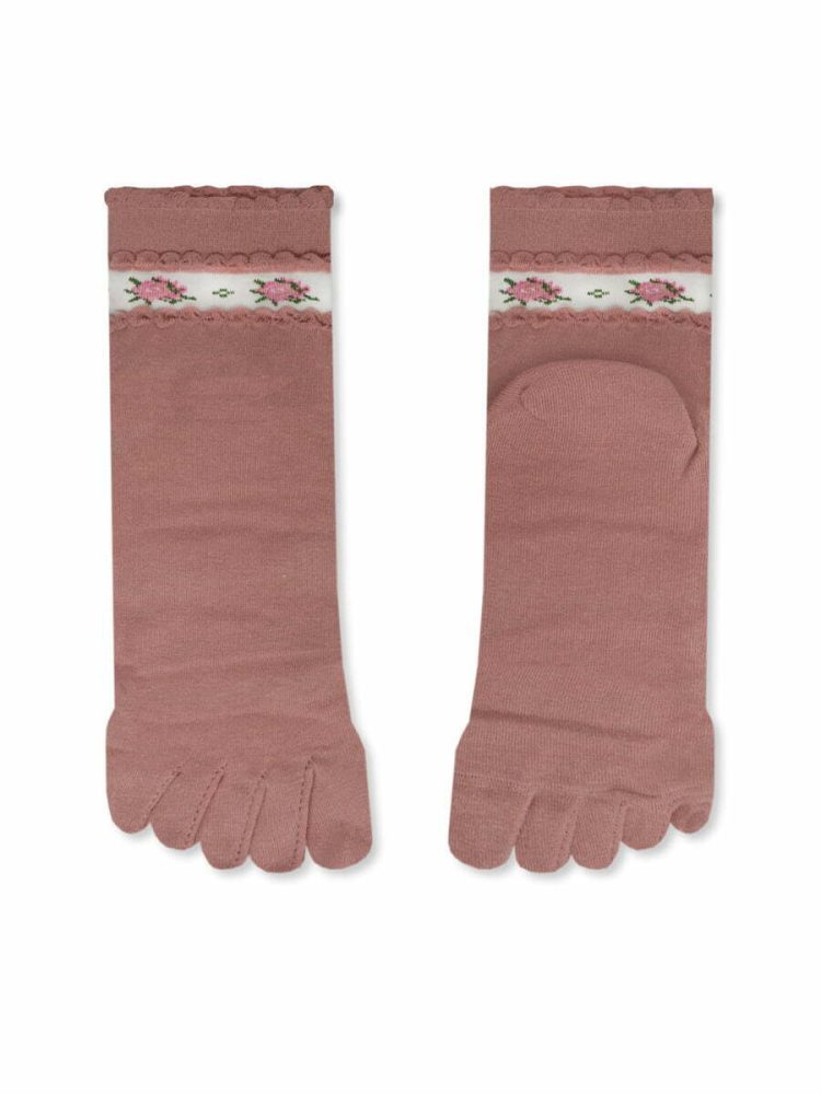 YTLI Κάλτσα με Δάχτυλα Toe Socks με Σχέδια Flowers