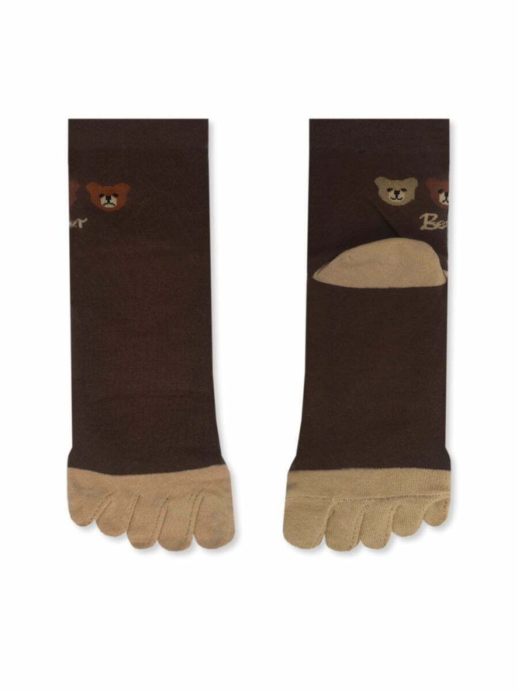 YTLI Κάλτσα με Δάχτυλα Toe Socks με Σχέδια Teddy Bear