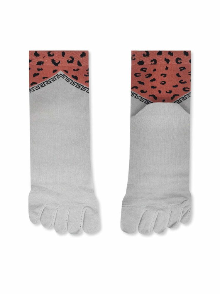 YTLI Κάλτσα με Δάχτυλα Toe Socks με Σχέδια Animal Print