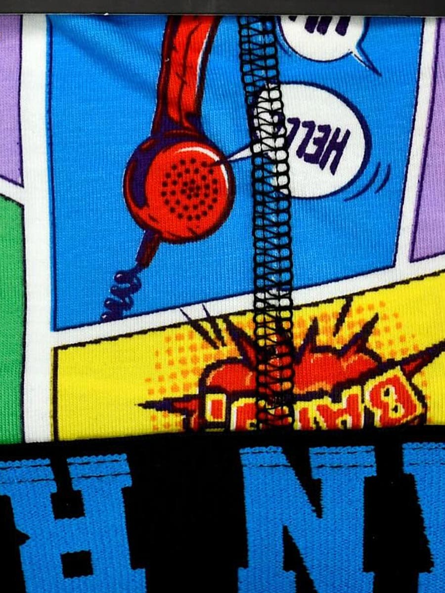 Ανδρικό Βαμβακερό Μποξεράκι με Σχέδια Comics JUAN RAUL JUAN RAUL Ανδρικό Μποξεράκι με Σχέδια Pop Art