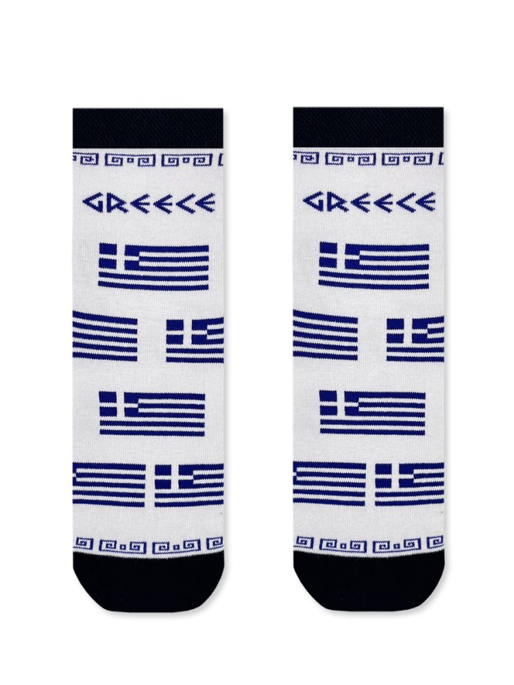 NODO Βαμβακερή Παιδική Κάλτσα με Σχέδια Greek Flag