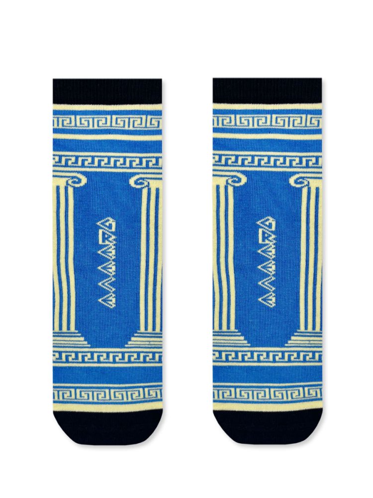 NODO Βαμβακερή Παιδική Κάλτσα με Σχέδια Greek Columns