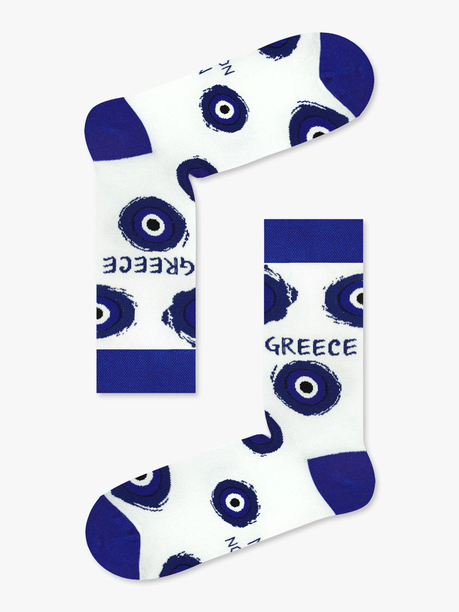 NODO Βαμβακερή Κάλτσα με Σχέδια Eyes Greece