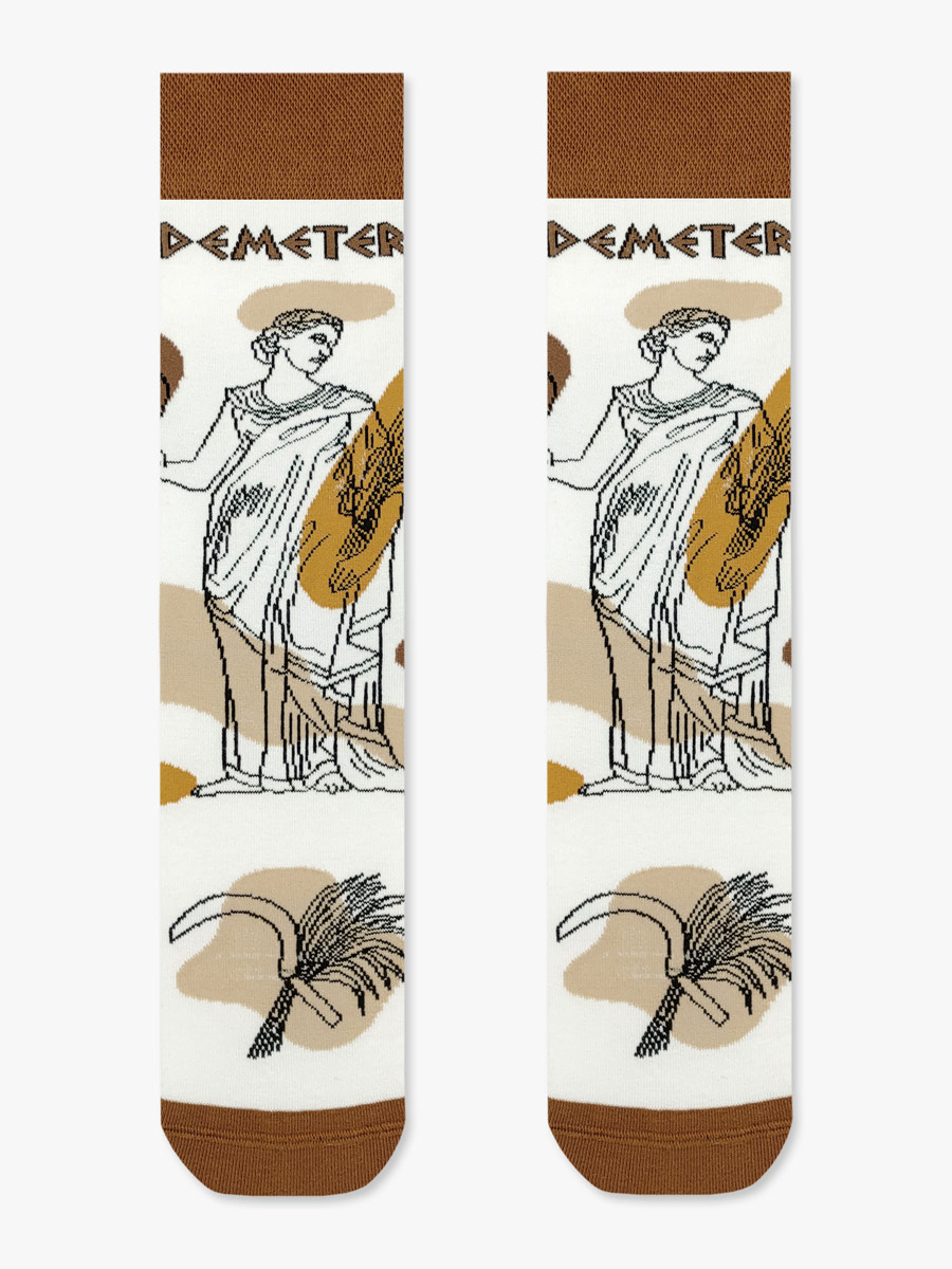 Κάλτσα Βαμβακερή με Σχέδια Demeter The Greek Goddess NODO Κάλτσα Βαμβακερή με Σχέδια Demeter The Greek Goddess NODO