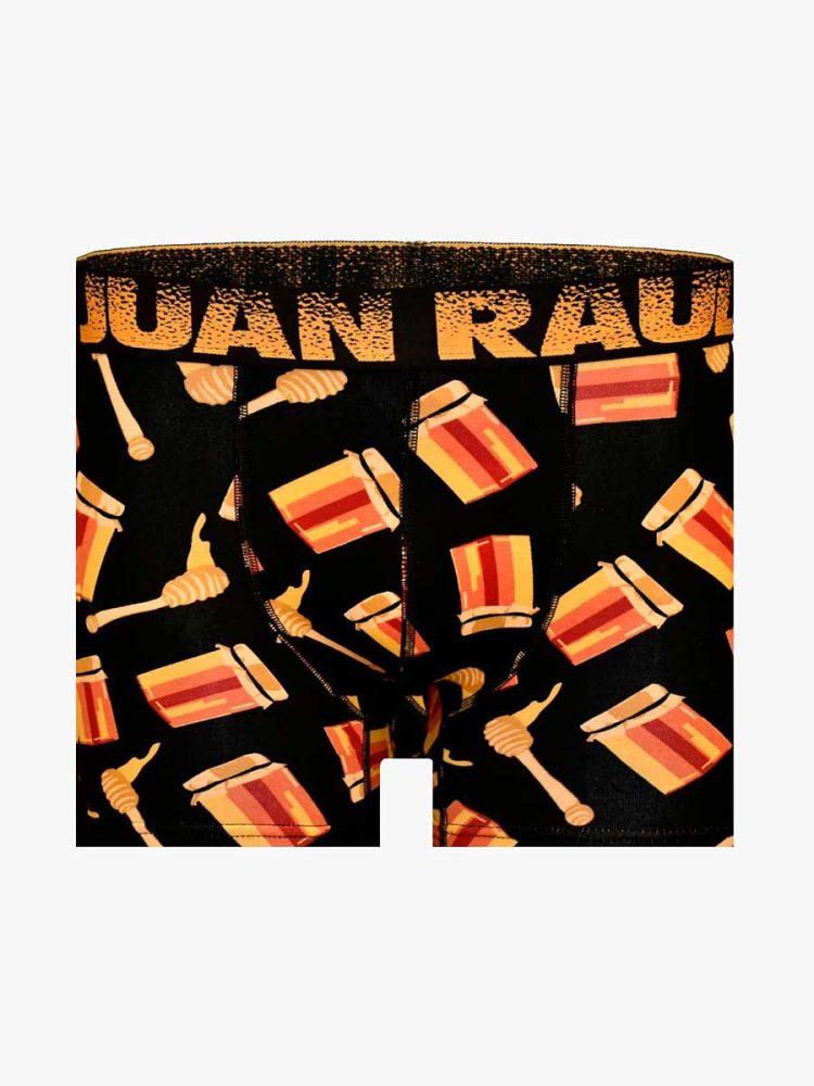 JUAN RAUL Ανδρικό Βαμβακερό Μποξεράκι με Σχέδια Honey