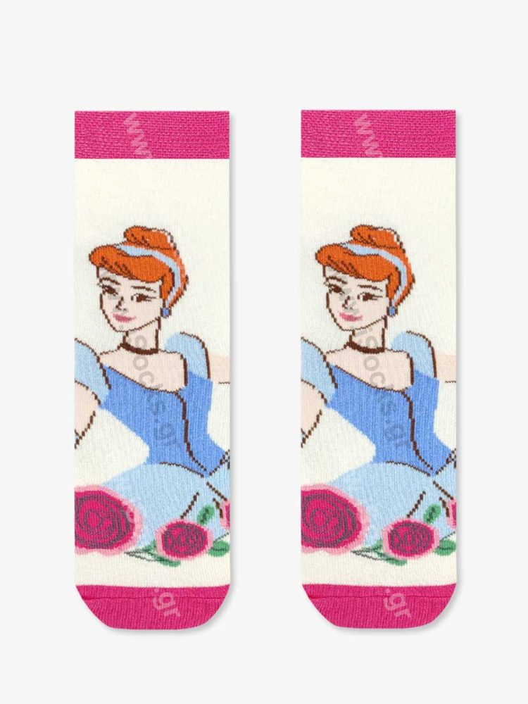 Παιδική Κάλτσα Βαμβακερή με Σχέδια Princess Cinderella DISNEY