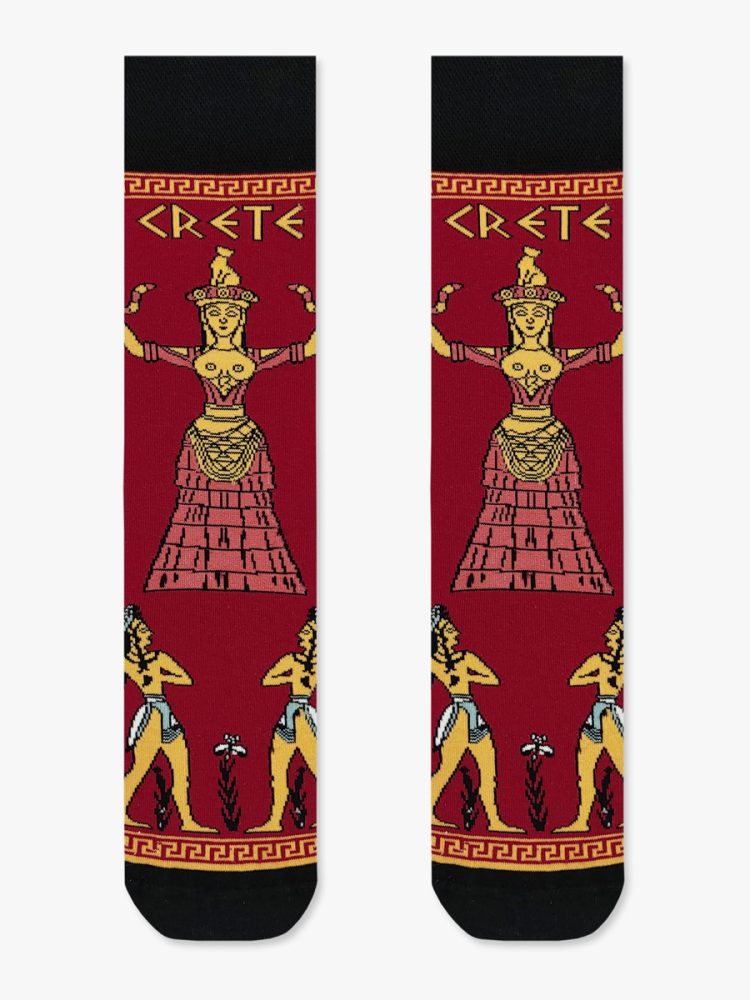 Κάλτσα Βαμβακερή με Σχέδια Minoan Snake Goddess NODO