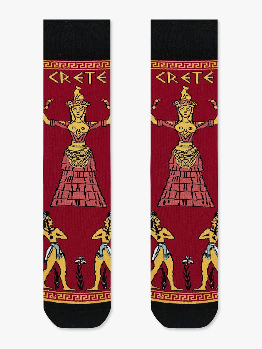 Κάλτσα Βαμβακερή με Σχέδια Minoan Snake Goddess NODO Κάλτσα Βαμβακερή με Σχέδια Minoan Snake Goddess NODO