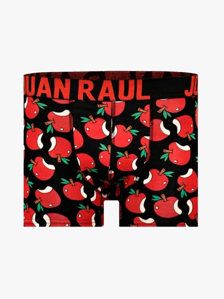 Ανδρικό Βαμβακερό Μποξεράκι με Σχέδια Apples Red JUAN RAUL