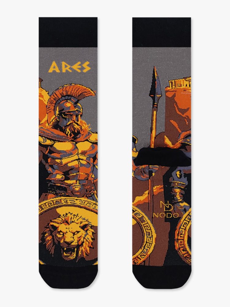Κάλτσα Βαμβακερή με Σχέδια Greek God Ares Bronze NODO
