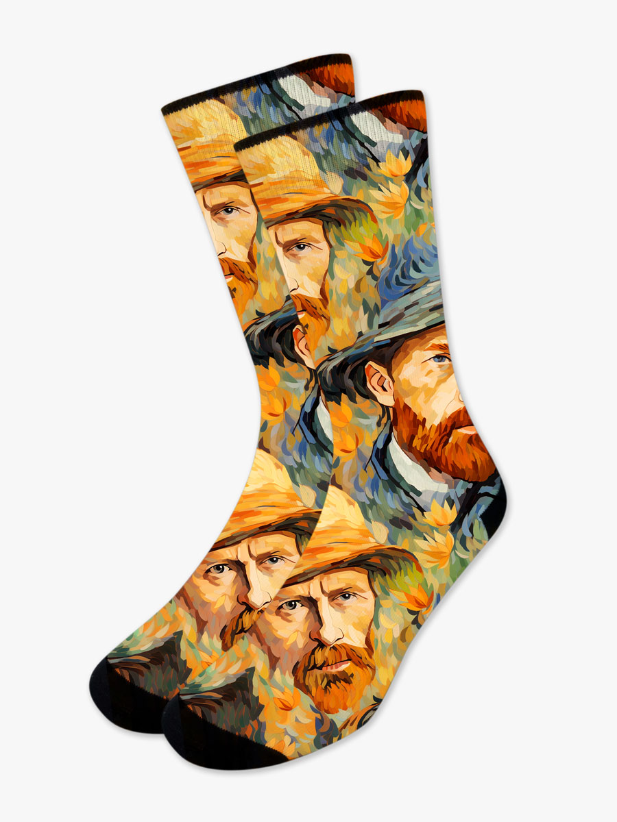 Κάλτσα Τυπωμένη με Σχέδια Van Gogh Portraits NODO Κάλτσα Τυπωμένη με Σχέδια Van Gogh Portraits NODO