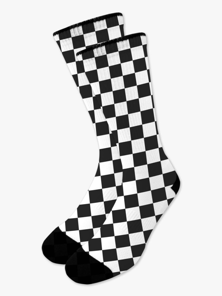 Αθλητική Κάλτσα Τυπωμένη με Σχέδια Checkmate Mood NODO